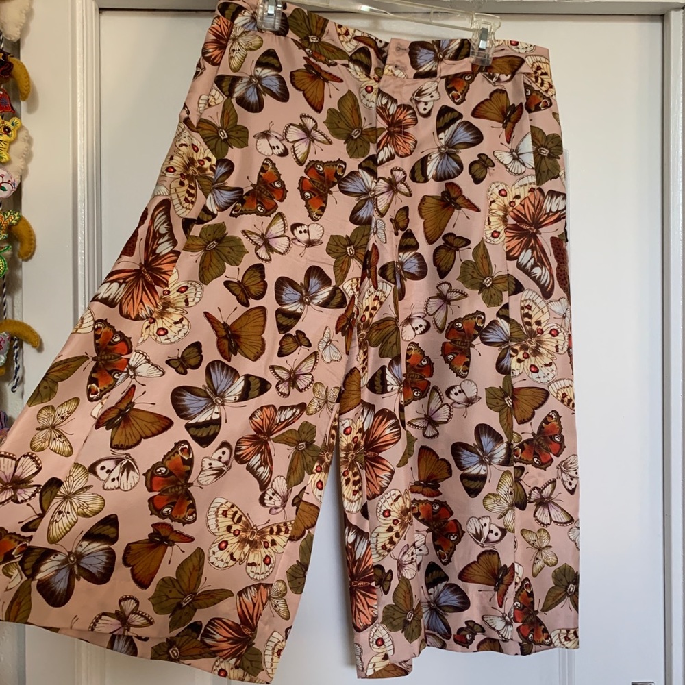 Elevenses wide leg silk capris